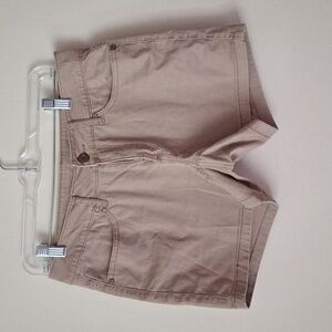 Cotton Shorts by Faded Glory Short 4" Inseam Like New Tan with Pockets Size 6 S